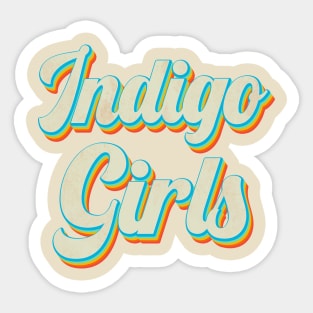 vintage color indigo girls Sticker